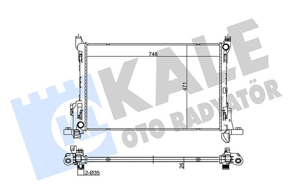 Renault Trafic Su Radyatörü Radyatör Su B OEM 214104966R